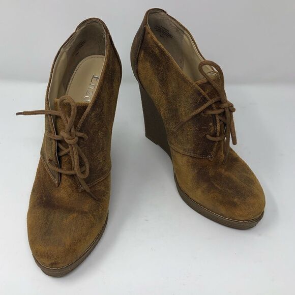 Enzo 8 Khaki Suede Lace Up Tie Ankle Platform Boots - Picture 2 of 7